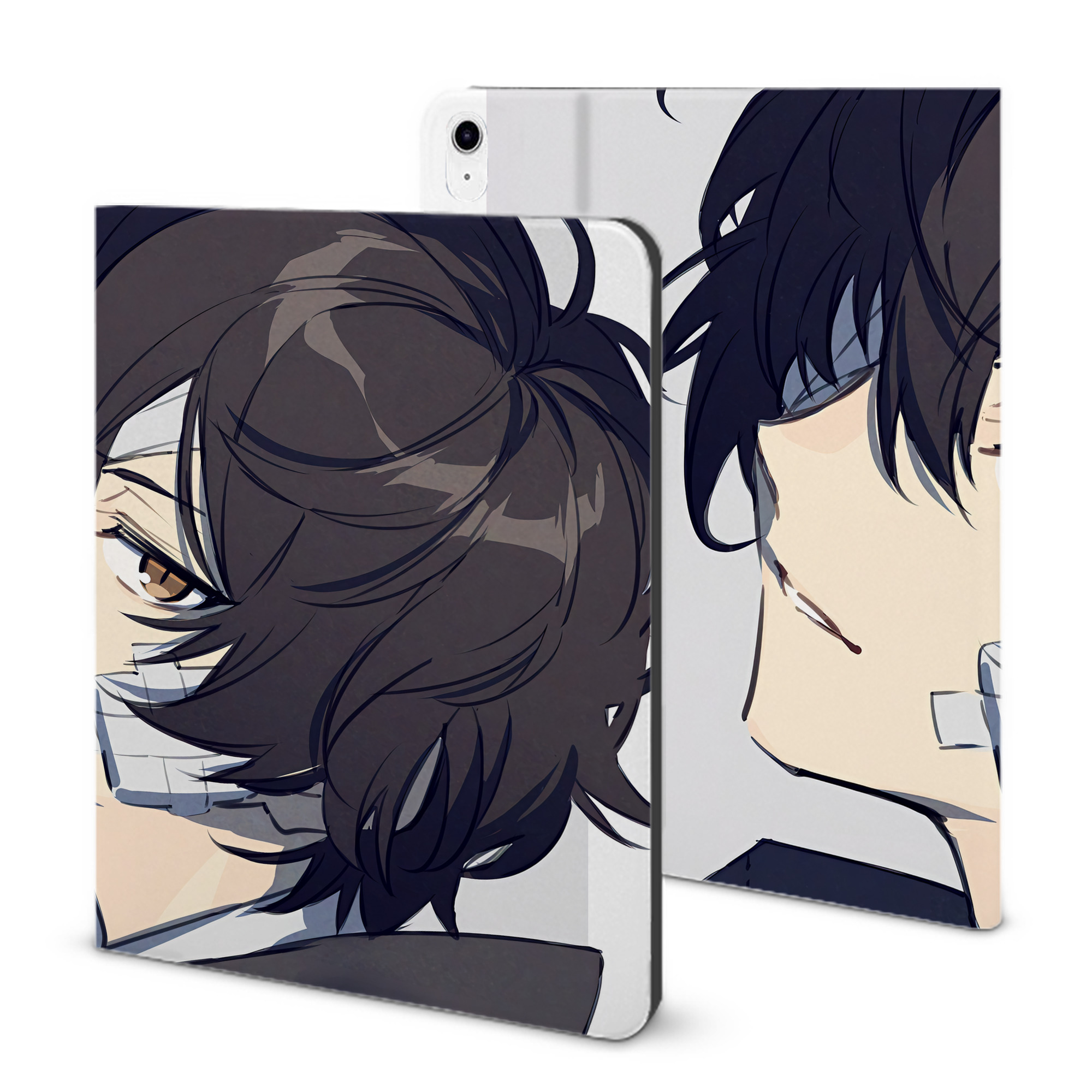 （画像用） 文豪ストレイドッグス Bungo Stray Dogs IPad ケース ブック型 PUレザー TPU 耐衝撃 軽量 薄型 ペン収納なし 全面保護 IPad 各モデル対応